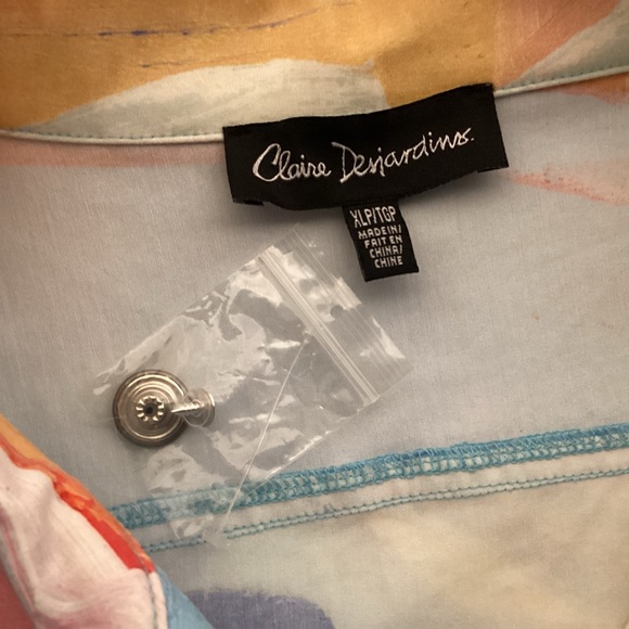 Claire Desjardins Multi Color Jacket Womens size XLP Wearable Art Jacket - Picture 7 of 10